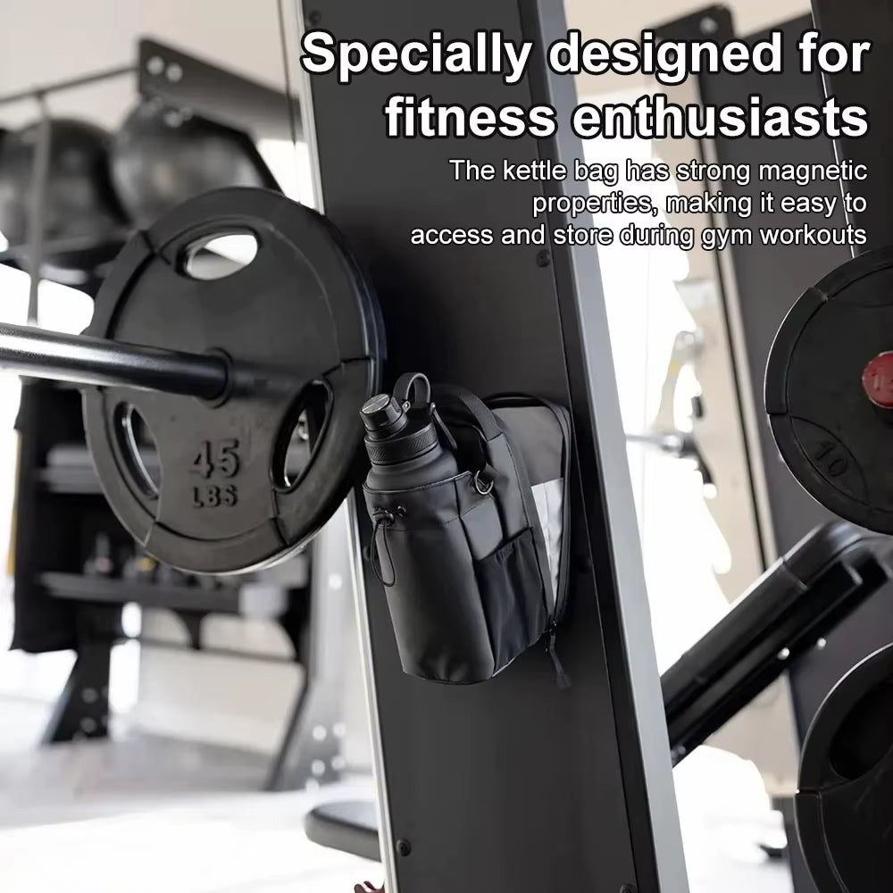 Bolsa de Gimnasio Magnética Multifuncional de Gran Capacidad – Con Compartimentos para Botella y Teléfono