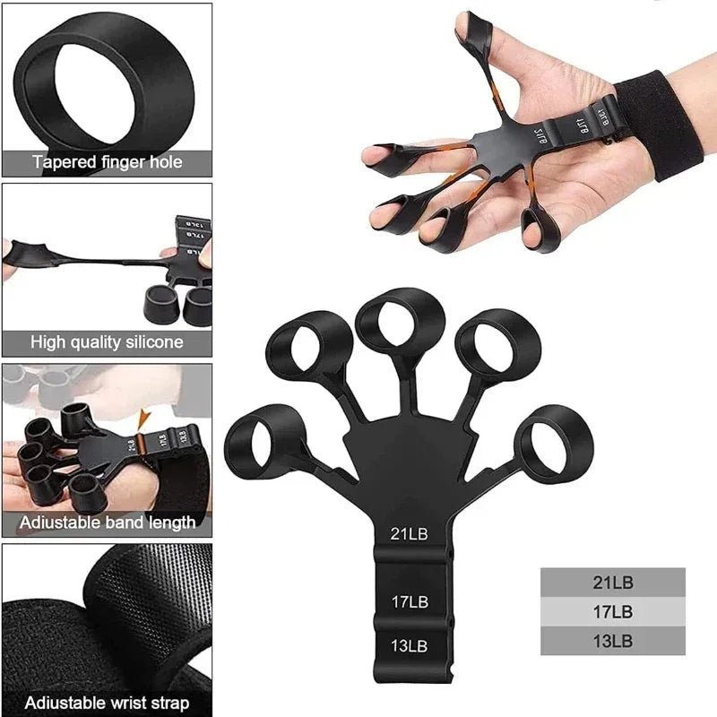 Entrenador de Fuerza para Dedos y Mano – Grip de Silicona Reforzada (1 Pieza)