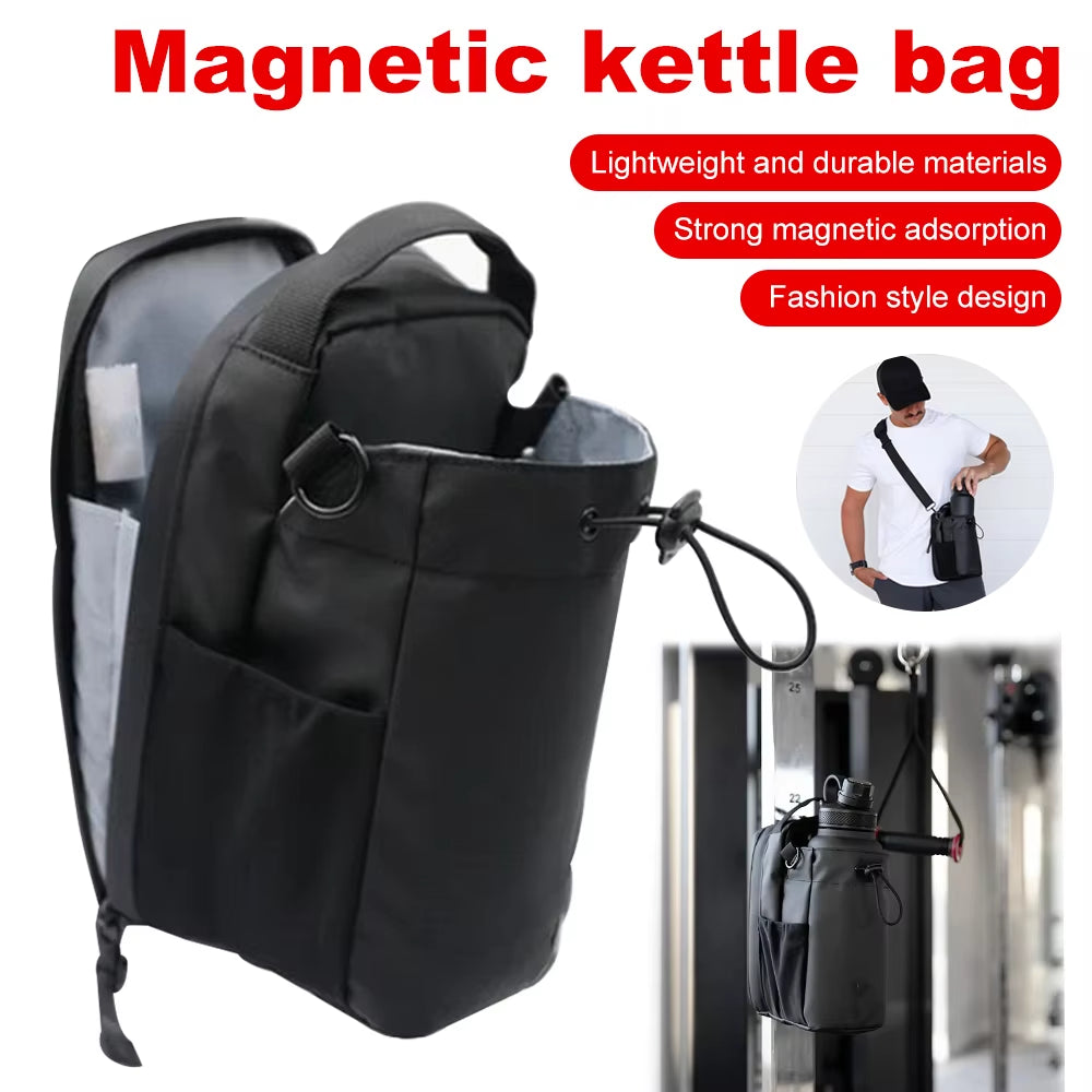 Bolsa de Gimnasio Magnética Multifuncional de Gran Capacidad – Con Compartimentos para Botella y Teléfono