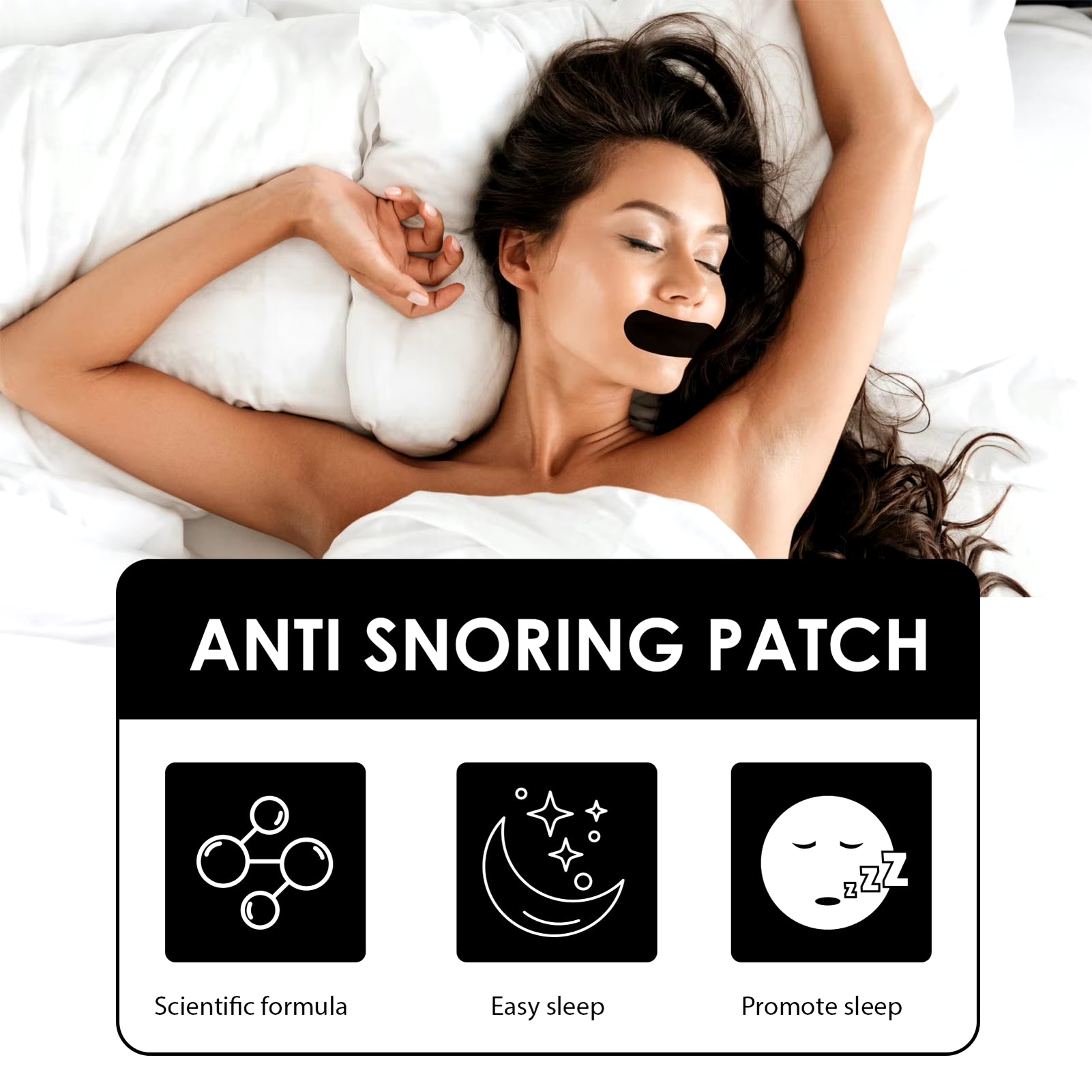 60 cintas bucales para dormir – antirronquidos, suaves y cómodas para casa o viaje