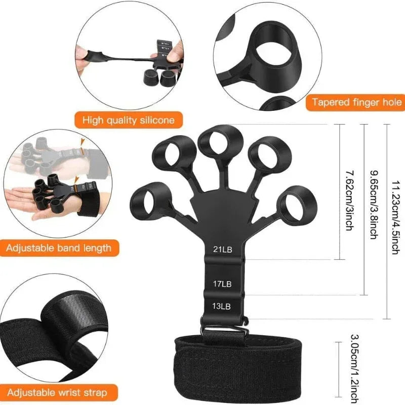 Entrenador de Fuerza para Dedos y Mano – Grip de Silicona Reforzada (1 Pieza)